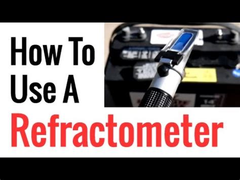 how to use a refractometer battery charge|how to calculate battery charge.